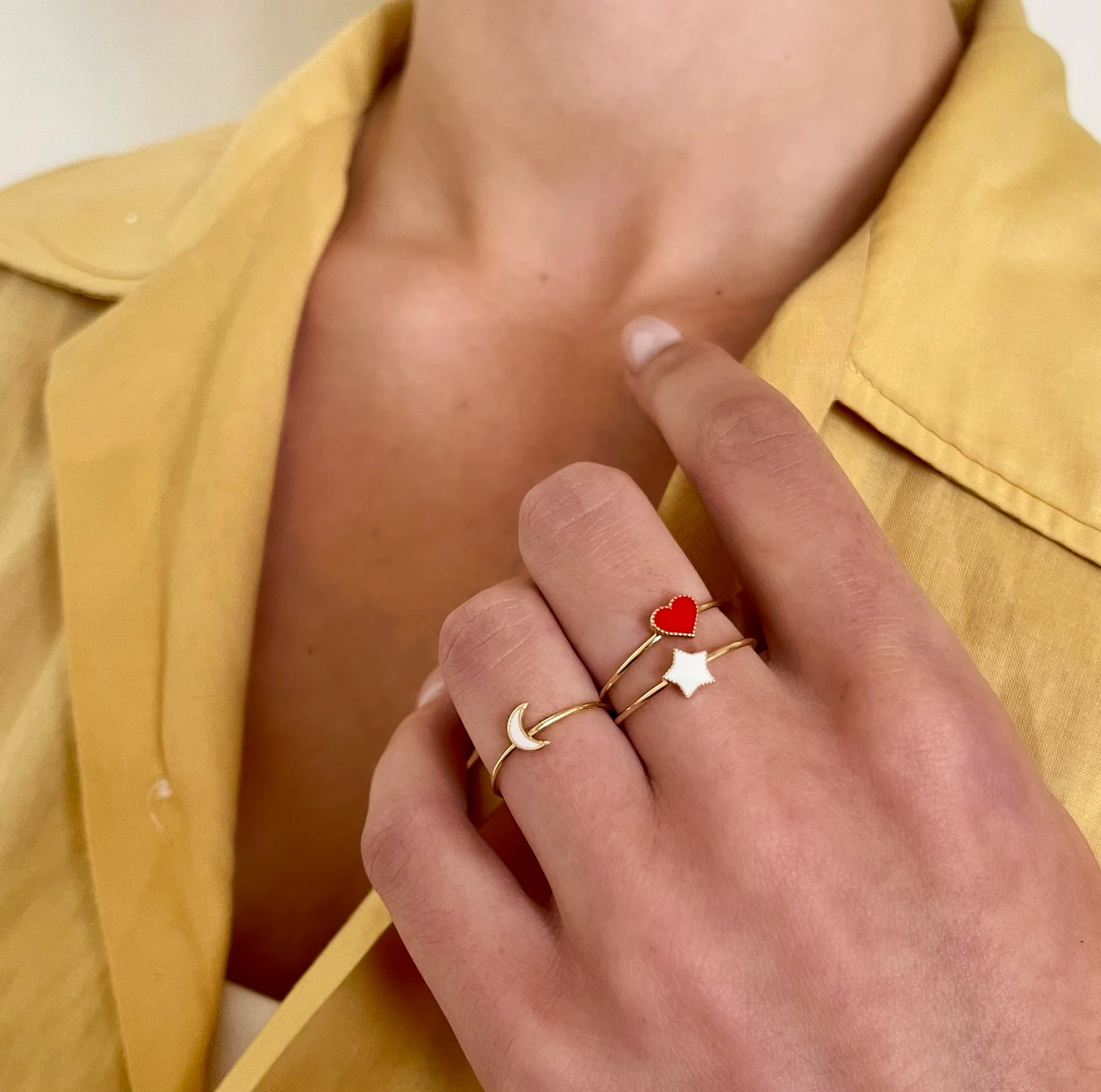 Kids Enamel Heart Ring - Image 5